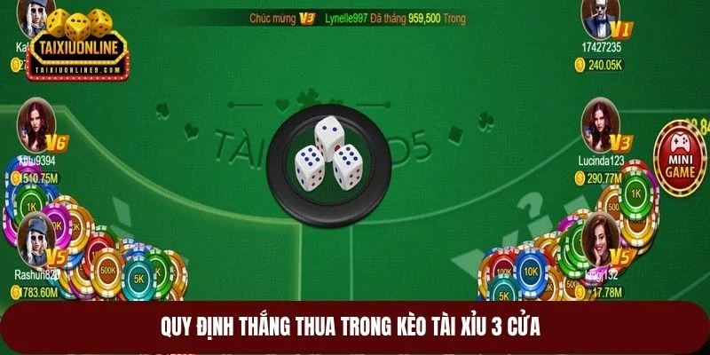 Quy định thắng thua trong kèo tài xỉu 3 cửa