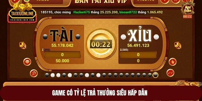 Game có tỷ lệ trả thưởng siêu hấp dẫn