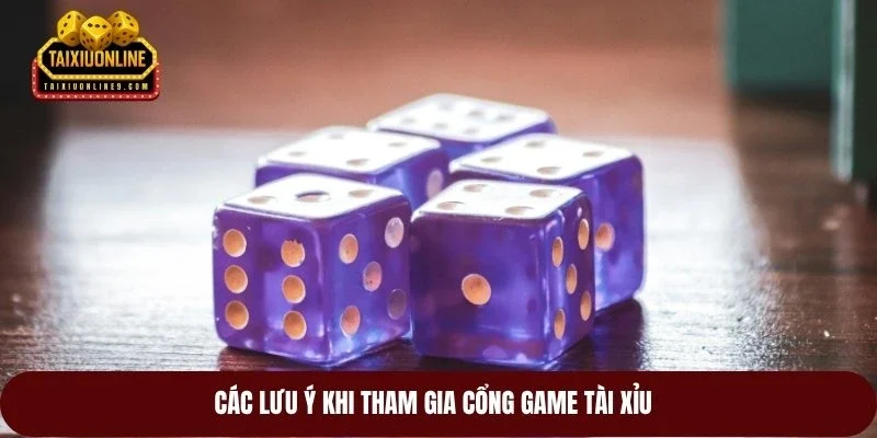 Các lưu ý khi tham gia cổng game tài xỉu